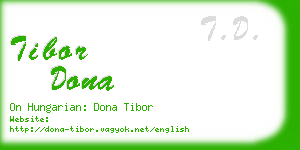 tibor dona business card